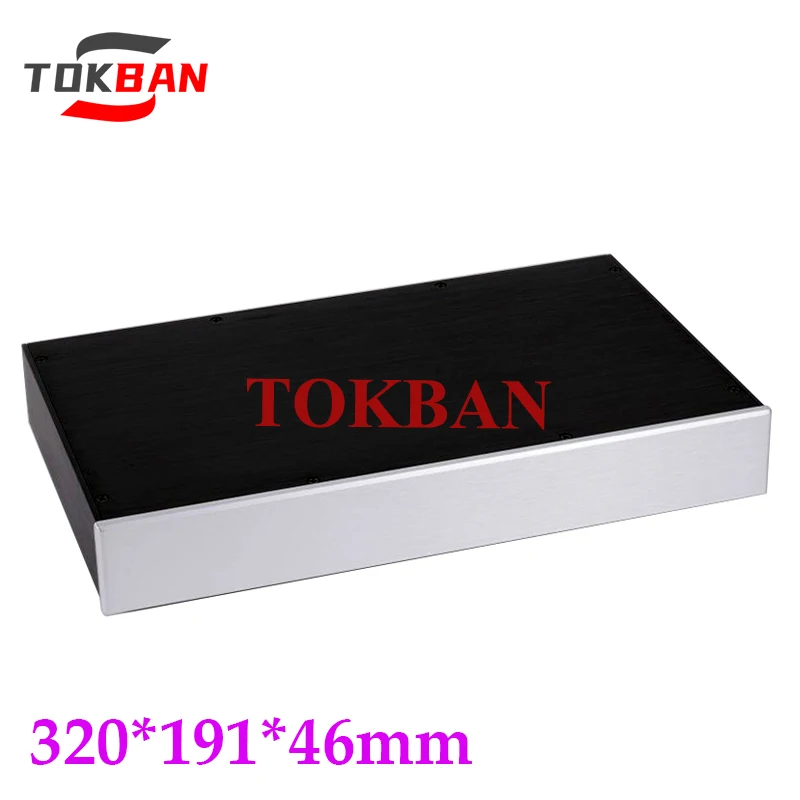 Tokban Audio 3204 320*191*46mm All-aluminum HIFI Preamplifier Chassis Enclosure DIy Home Amp Case Shell