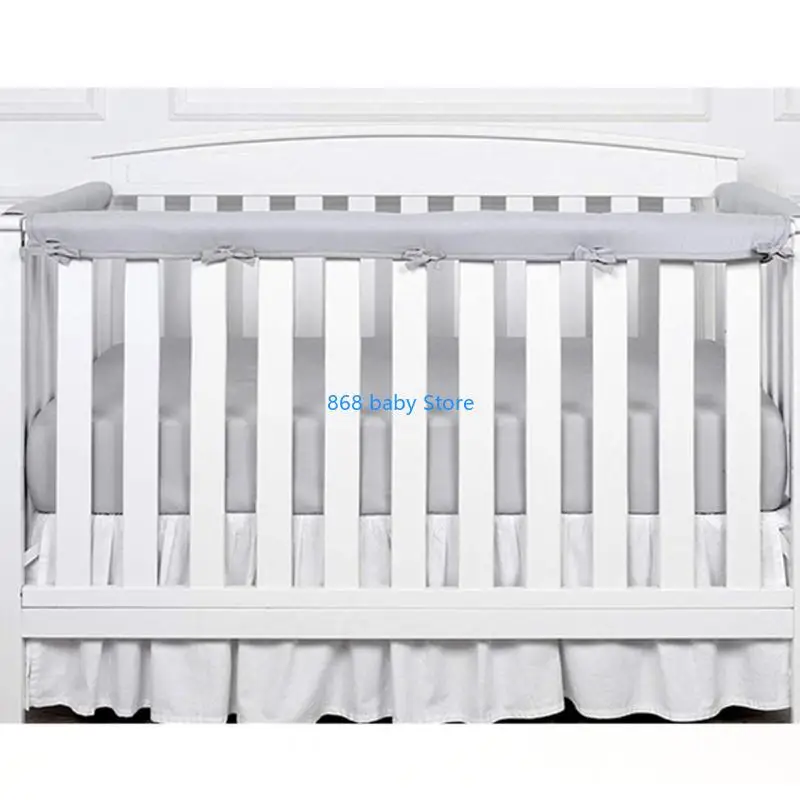 29EE 3 peças Soft capa trilho para berço bebê protetor respirável acolchoado protetor envoltório