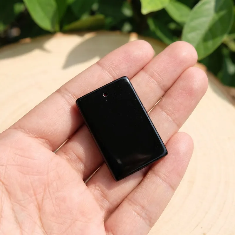 

Natural Obsidian Peace Pendant Cordless - DIY Suitable for Both Men and Women Obsidian Pendant Holiday Gift