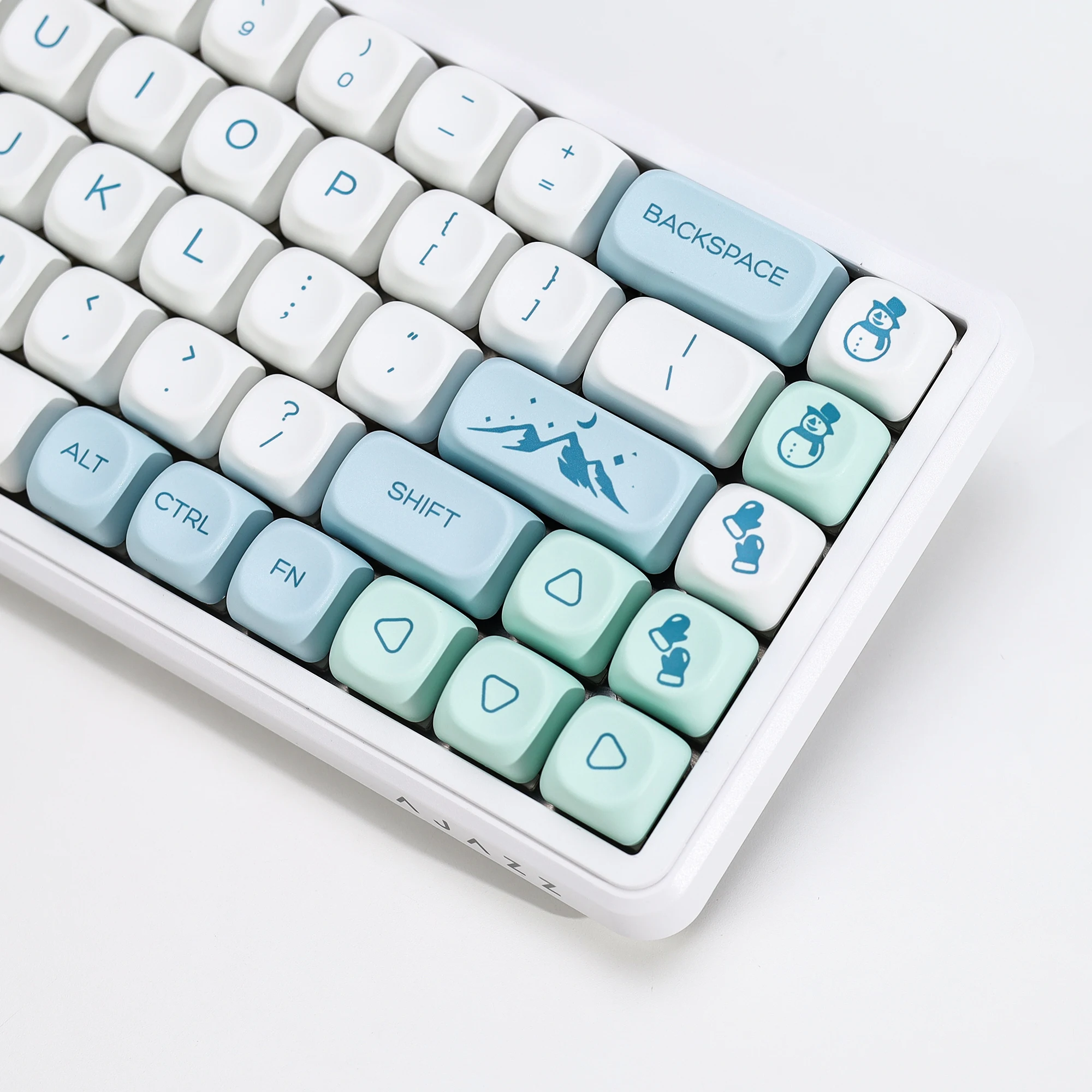 KBDiy 138 Keys Snow Mountain Keycaps PBT Set MOA KOA Profile Korean Russian Keycap For 75 60% Mechanical Keyboard Key Caps ISO