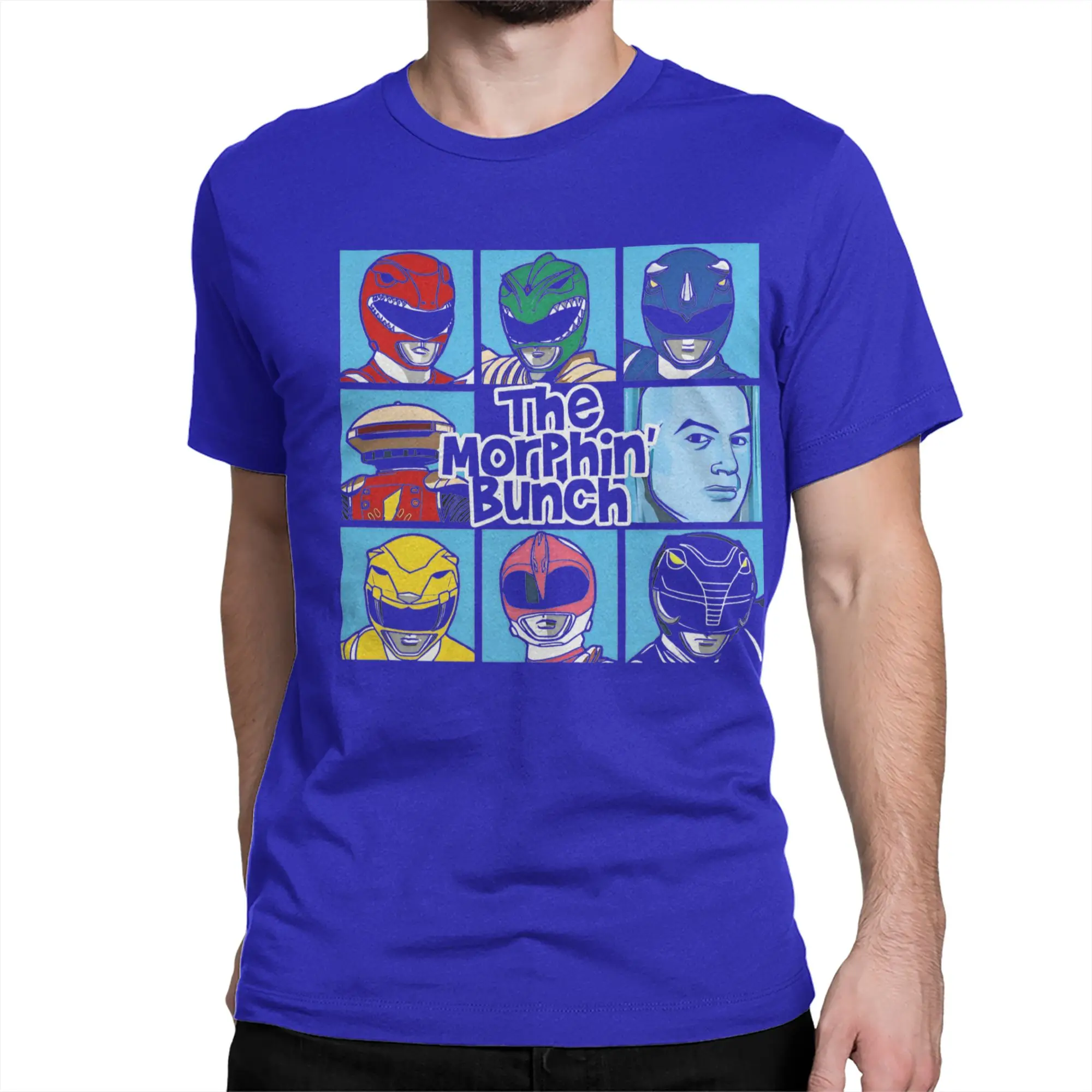 The Mighty Morphin Bunch Power Rangers T-Shirts for Men Women O Neck 100% Cotton T Shirt  Short Sleeve Tees Plus Size Clothes