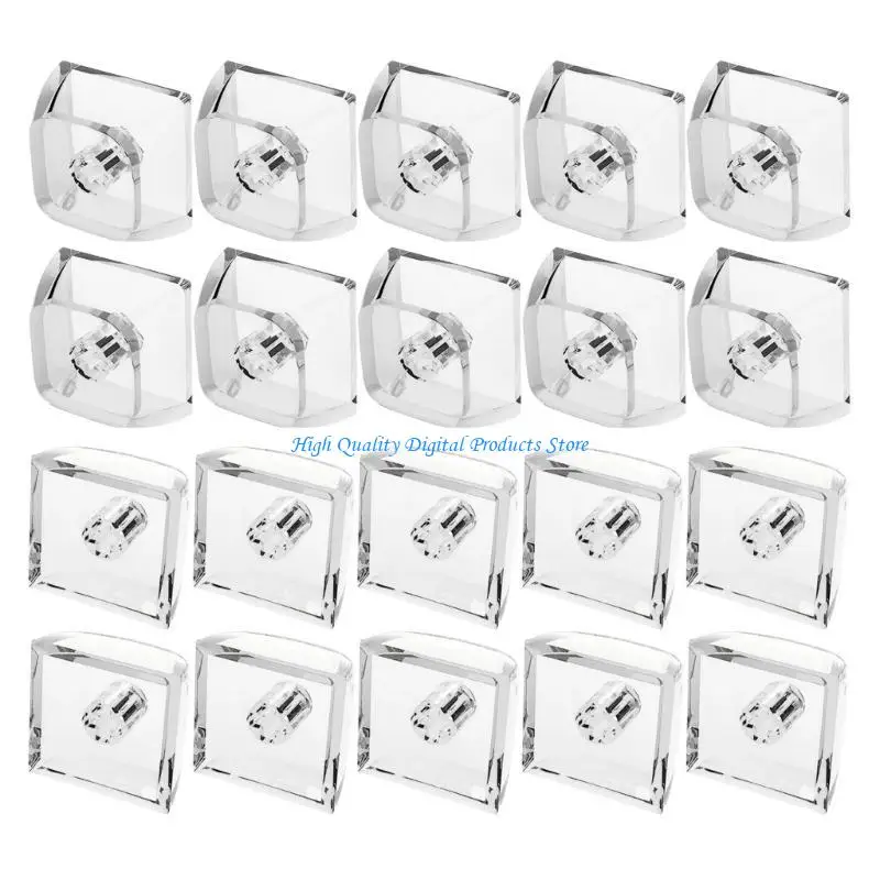 

U2JE 20Keys Transparents XDA Profile PC Blank Backlit Keycaps for Mechanical Keyboards