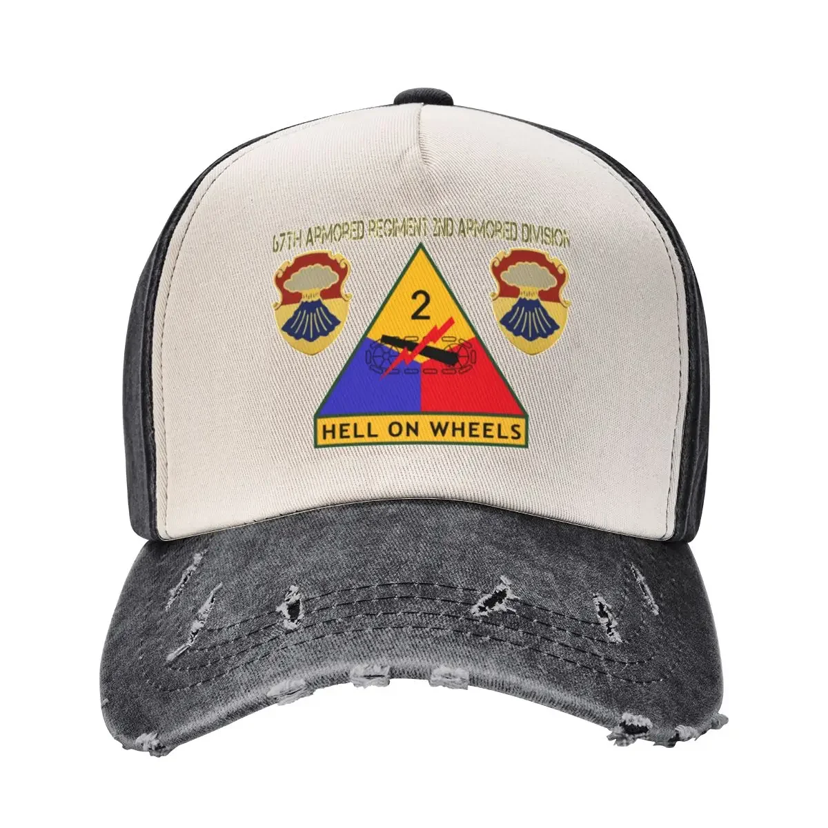 

67th Armored Regiment 2nd Armored Division Militaria Baseball Cap Brand Man cap Golf Hat Man black Men's Caps Women's
