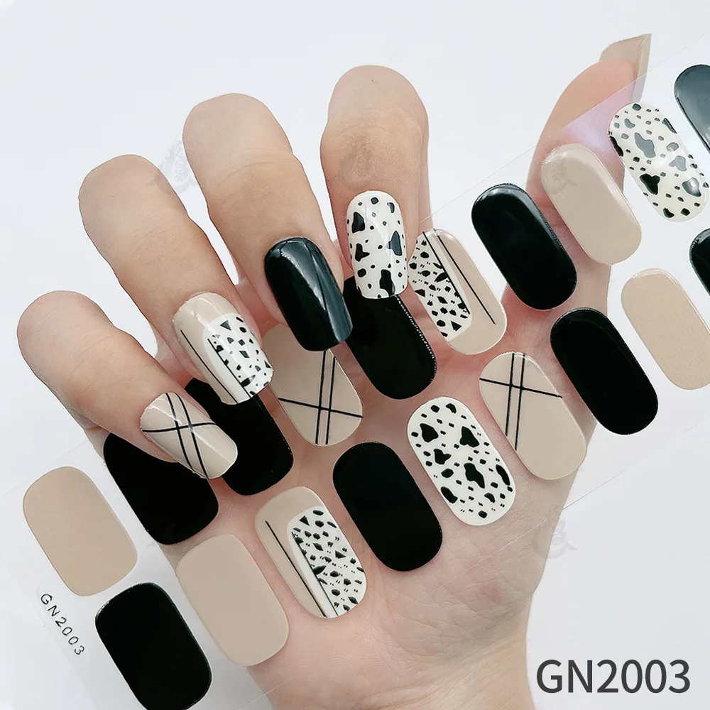 

Наклейки MEBIS 20, гелевые наклейки для дизайна ногтей без запекания, французские постепенные изменения, однотонные наклейки для ногтей с цветочными пятнами, набор для украшения ногтей