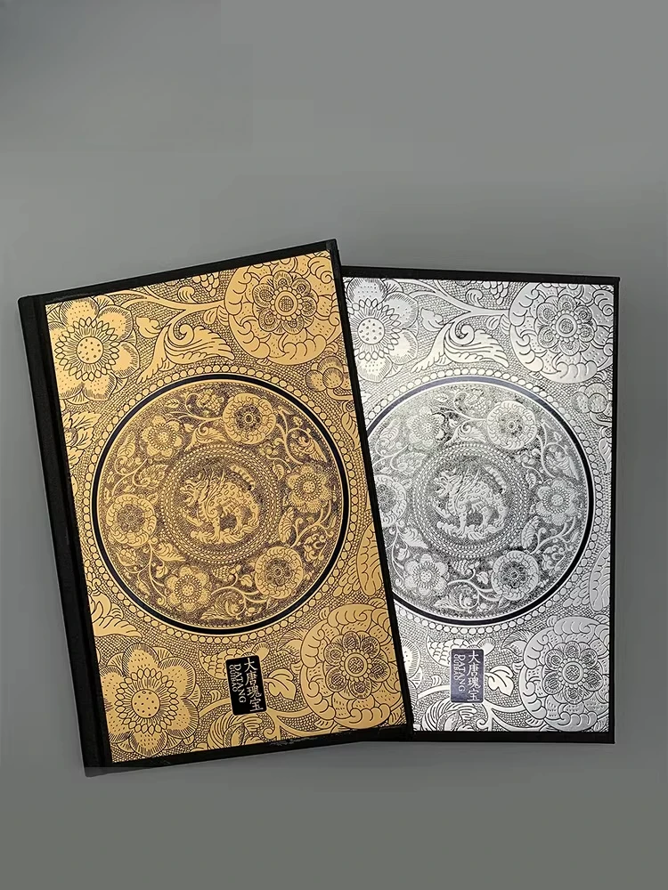 

Museum Cultural Creative Gold Silver Pattern Notebook Vintage Luxury Journal Gift for Teachers and Students