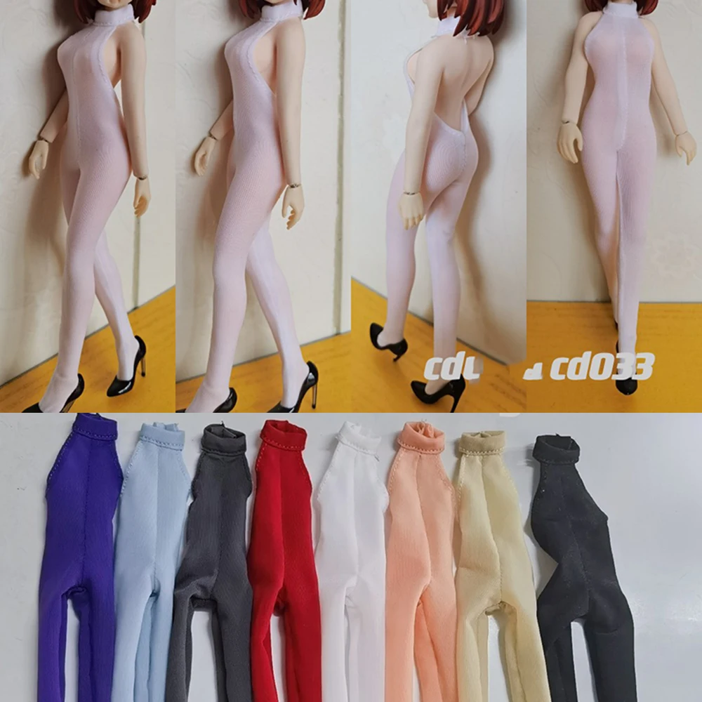 cdtoys cd033 1/12 Sclale Halter Neck Backless Sleeveless Pantyhose Mesh Stocking Accessory Model for 6 inches Action Figure