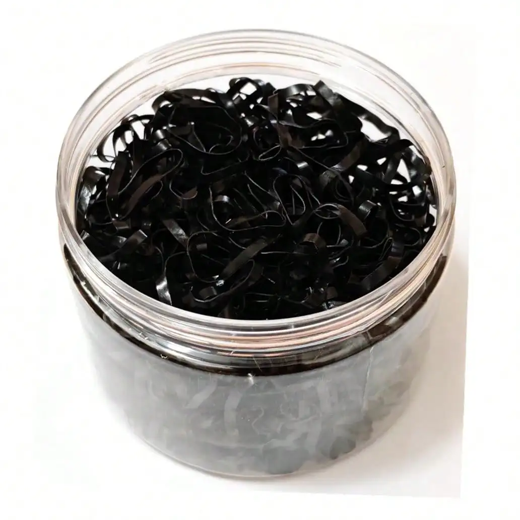 

Эластичные резинки для волос, 500 шт., маленькие резинки для хвостиков, не оставляющие заломов и не повреждающие волосы, для девочек (черные)