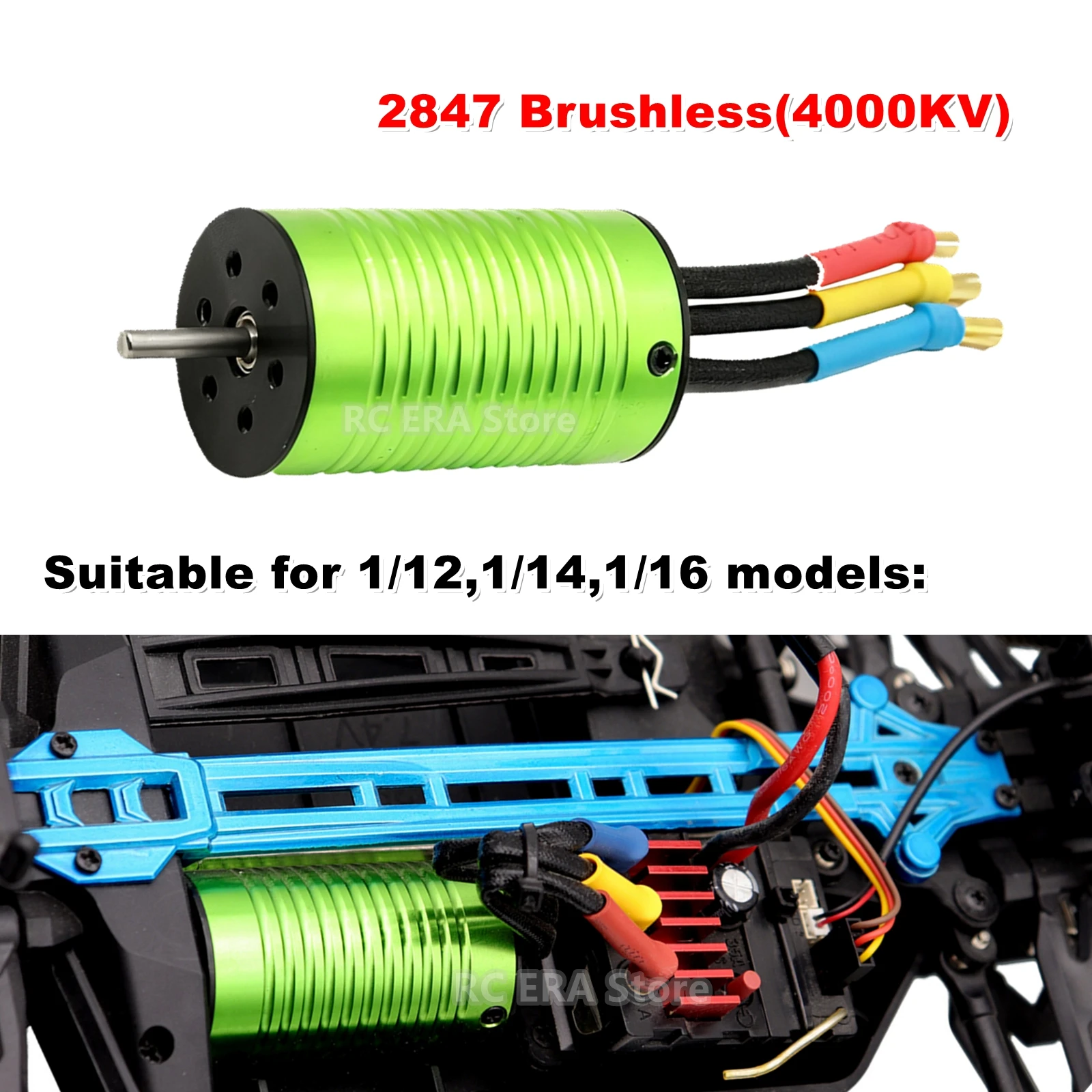 4000KV 2847 Brushless Motor with 45A ESC for SCY16101 Pro 16102 Pro JJRC Q130 144001 144010 12428 RC Car Models Upgrade Parts