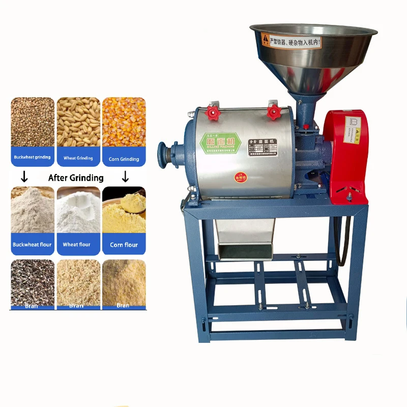 Fine Bran Flour Separation Grinding Machine Maize Corn Flour Mill Making Machine Grinder Wheat Corn Milling Machine With Sieve