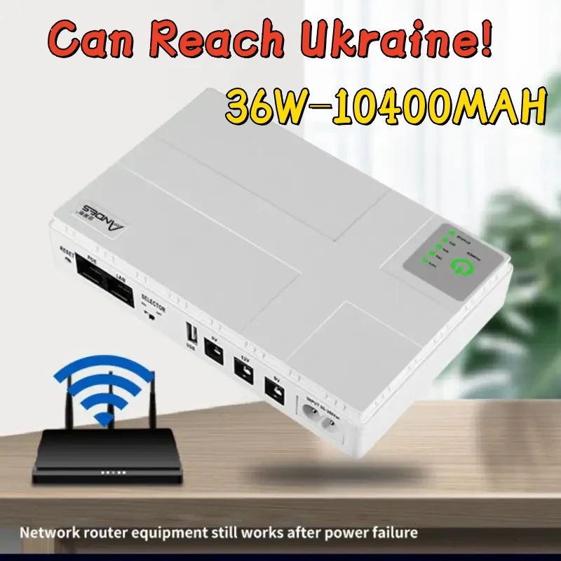 

Ups Для Роутера 12V UPS 36W 10400mAh AC/DC Adapters Ups Backup EU Power Для Роутерів Повербанк Power Supply Router For WIFI