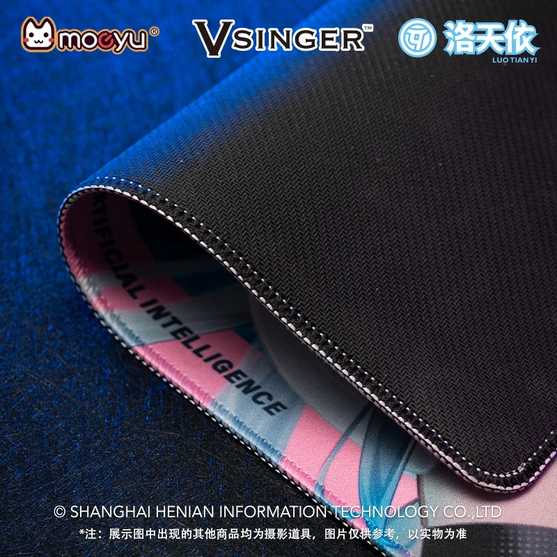 2024 Moeyu Vinger Luo Tianyi 대형 마우스 패드, 마우스 패드, 애니메이션 보컬로이드 코드 LUO 코스프레, 소형 키보드 게이밍 매트, 데스크 플레이매트