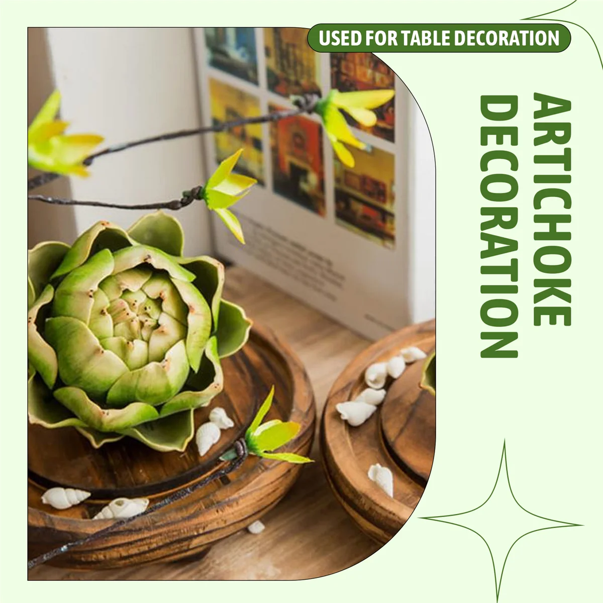 

НОВЫЕ 6 упаковок искусственных искусственных овощей и фруктов для украшения стола на свадьбу дома (зеленый)