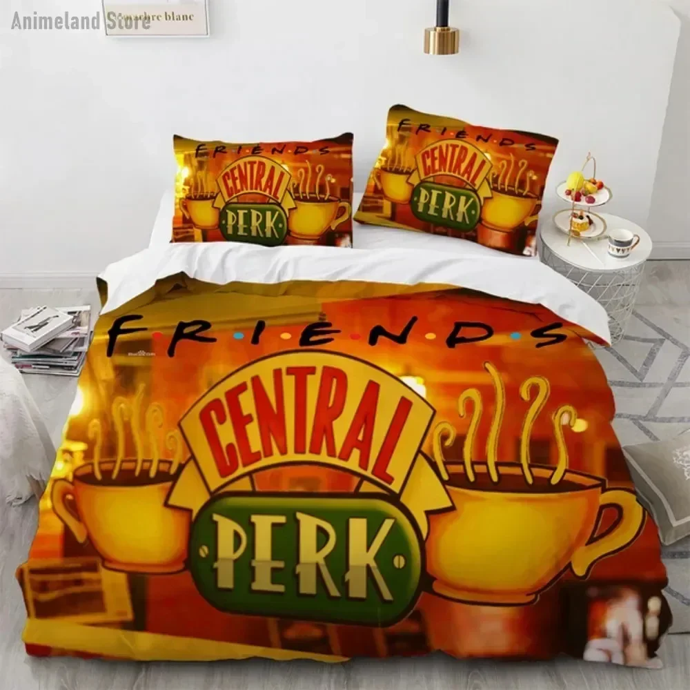 

Friends TV Movie Bedding Set Duvet Cover Sheet Printed Bed Set Pillowcase Bed Full Queen King Size Comforter Bedroom