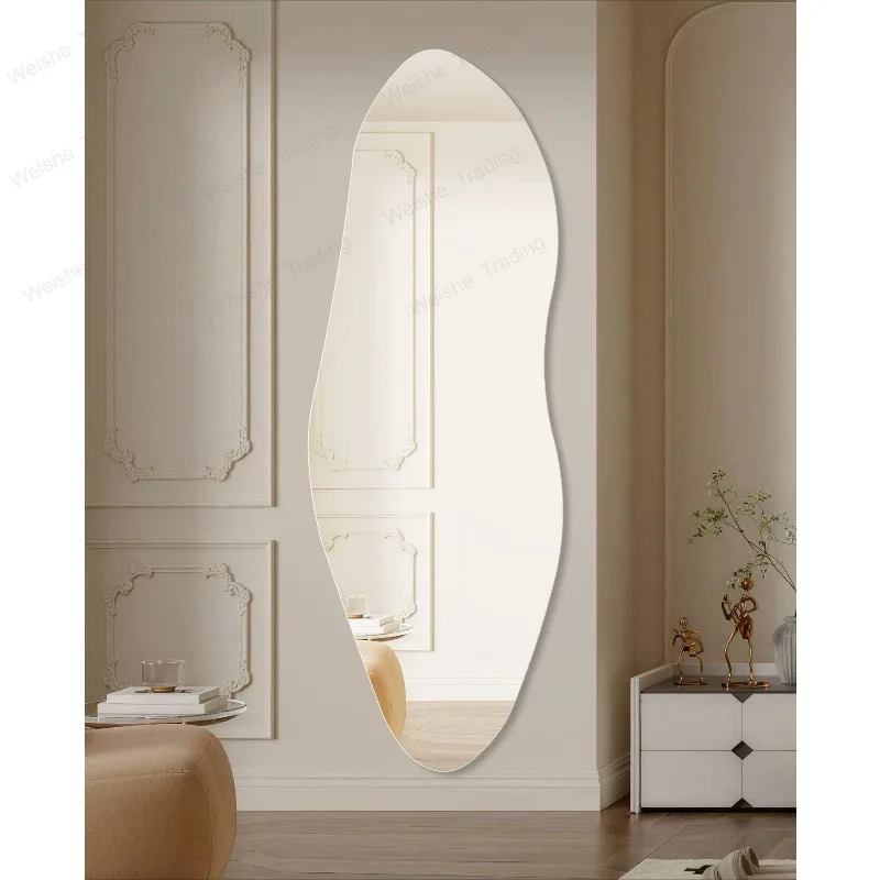 French special-shaped mirror household full-body mirror wall-attached irregular cloakroom fitting mirror
