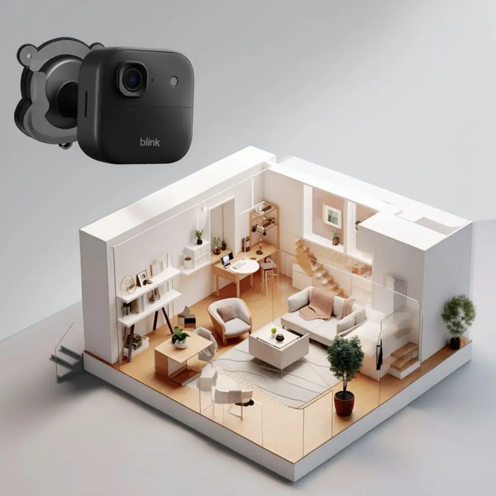 Security Camera Wall Bracket For Blink Adjustable Stand Flexible Drill Or Adhesive Setup Black ABS Holder