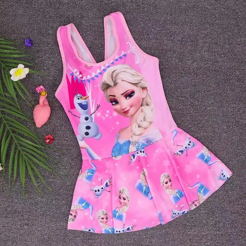 Baby Mädchen Badeanzug Einteiler Kinder Bademode Prinzessin Frozen Anna Elsa Kid Rock Schöner Bikini Badeanzug Cartoon Strandkleidung