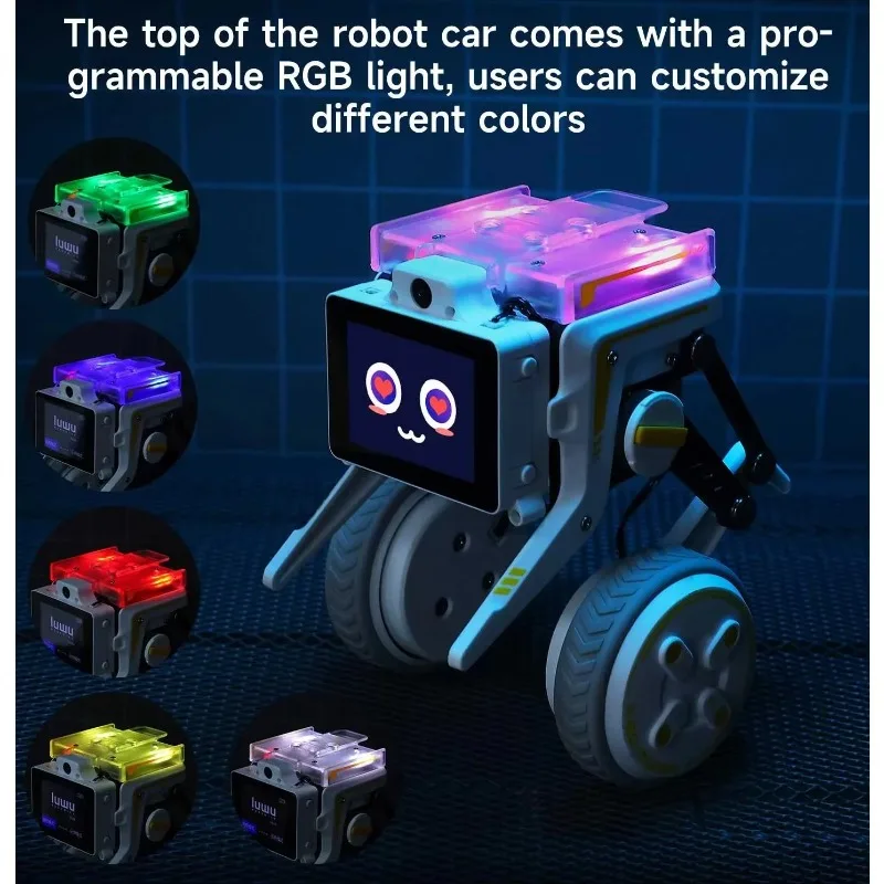 Two-Wheeled Plastic Robot Kit CM4 Core Module Science & Engineering Toy Set