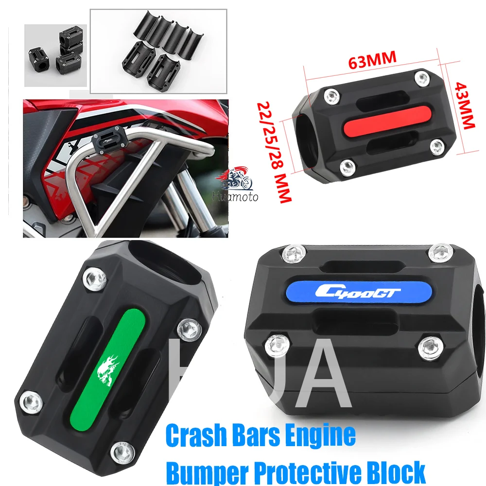 5 Colors For BMW C400GT C400 GT 400 Engine Guard Crash Bars Engine Bumper Protective Block Motorcycle Accessories