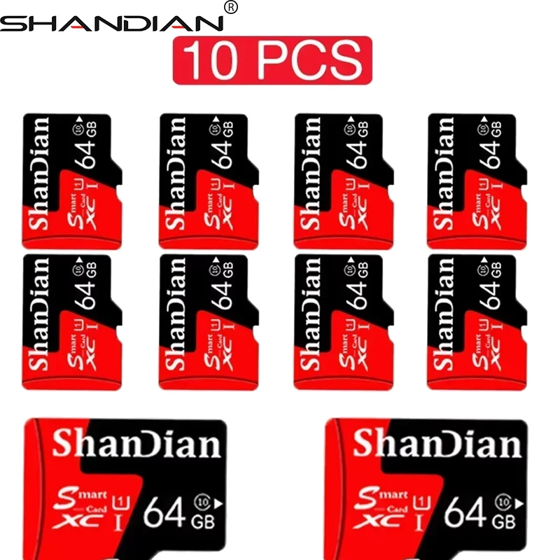 10 PCS LOT Original Memory Card 128GB Mini SD Card 64GB 32GB 8GB Class 10 High Speed Micro TF Cards For Phone/PC Storage Devices