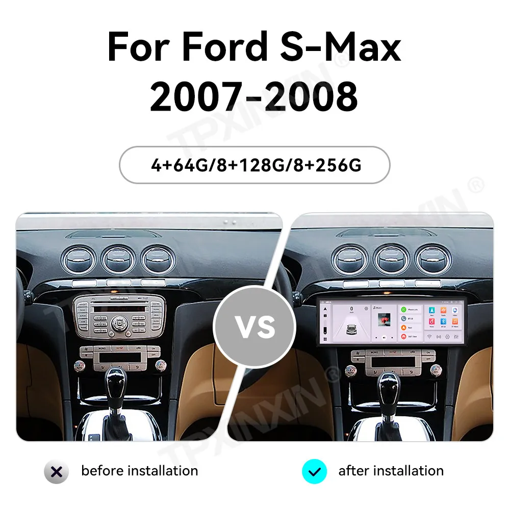 14.9 Inch Screen Car Radio For Ford S-Max 2007-2008 Android GPS Navigation Multimedia Video Player Stereo Receiver Head Unit