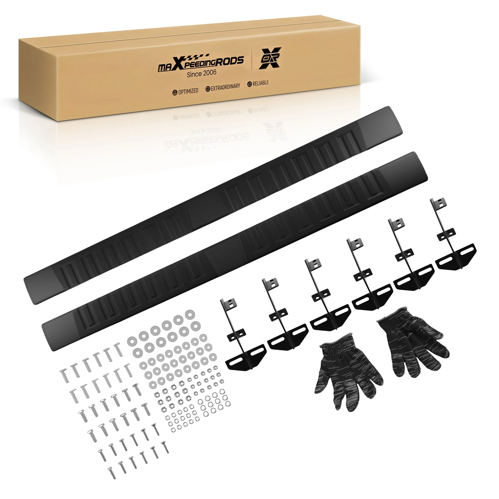 Aluminum Running Board for Dodge Ram 1500 Crew Cab 2009-2018 Non-Slip Step Non-Slip Running Board 6'' Side Step