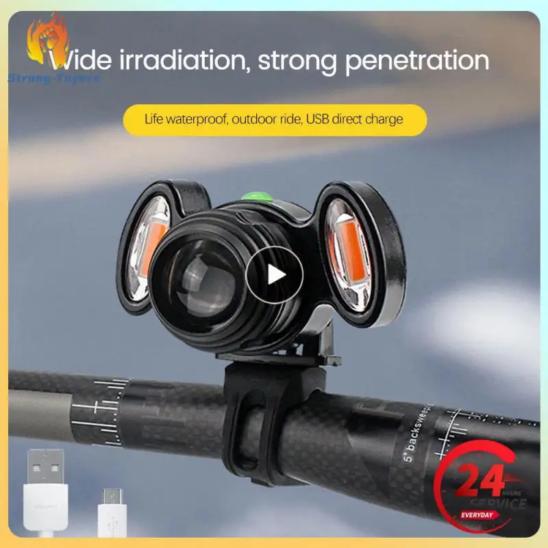 Headlights Aluminum Alloy Long Endurance 4 Gear Modes Stable Waterproof Night Fishing Headlights Bike Light