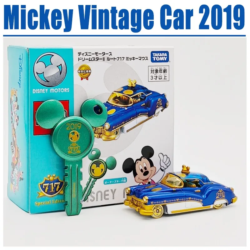 TAKARA TOMY Tomica DISNEY MOTORS Mickey Vintage Car 2019 Stop Metalowy Model Samochodu Zabawka Prezent