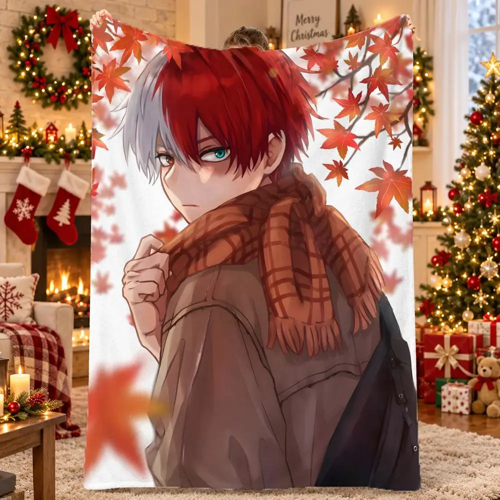 Anime Shoto Todoroki Throw Flannel Pet Blanket Cover Warm Soft Multifunctional Throw Universal  Bedsqread Holiday Gifts