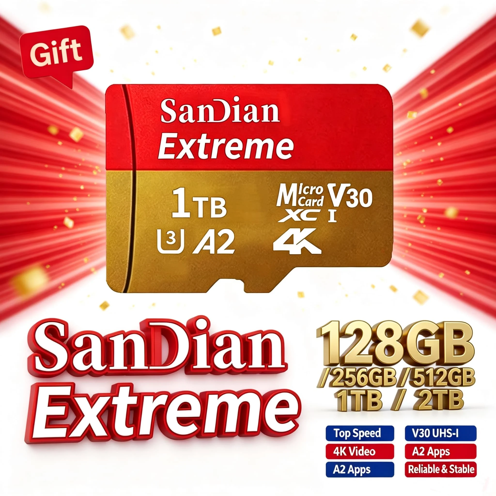 Titan Max Micro TF SD Card 256GB 512GBClass 10 UHS 1 High Speed Flash Memory for PC Smartphone Pro Max Speed Core Ultra Secure