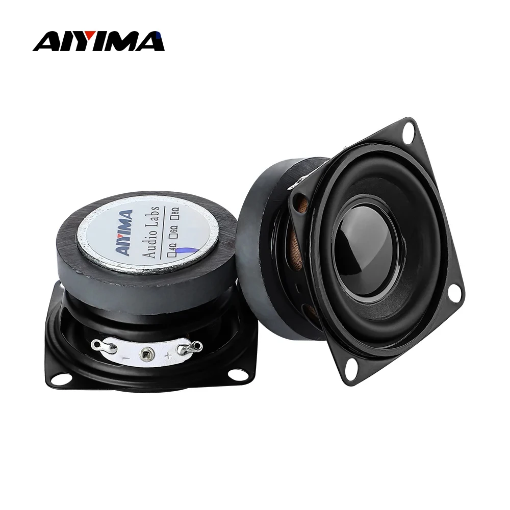 AIYIMA 2Pcs 2 Inch Portable Full Range Audio Speaker 4 Ohm 5W HiFi Speaker Subwoofer Woofer Loudspeaker Amplifier Home Theater