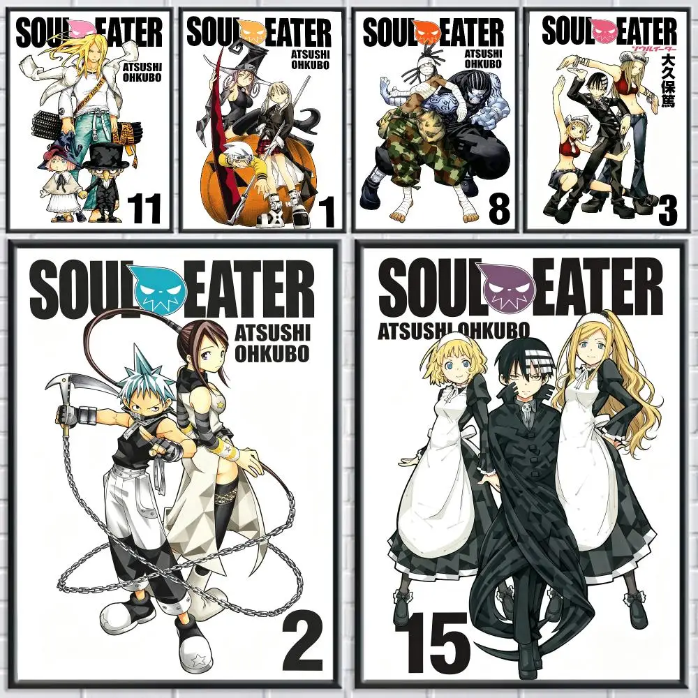 anime Soul Eater Poster Poster HD Self Adhesive Waterproof Art Print Wall Decor for Bedroom Living Room Home Gift