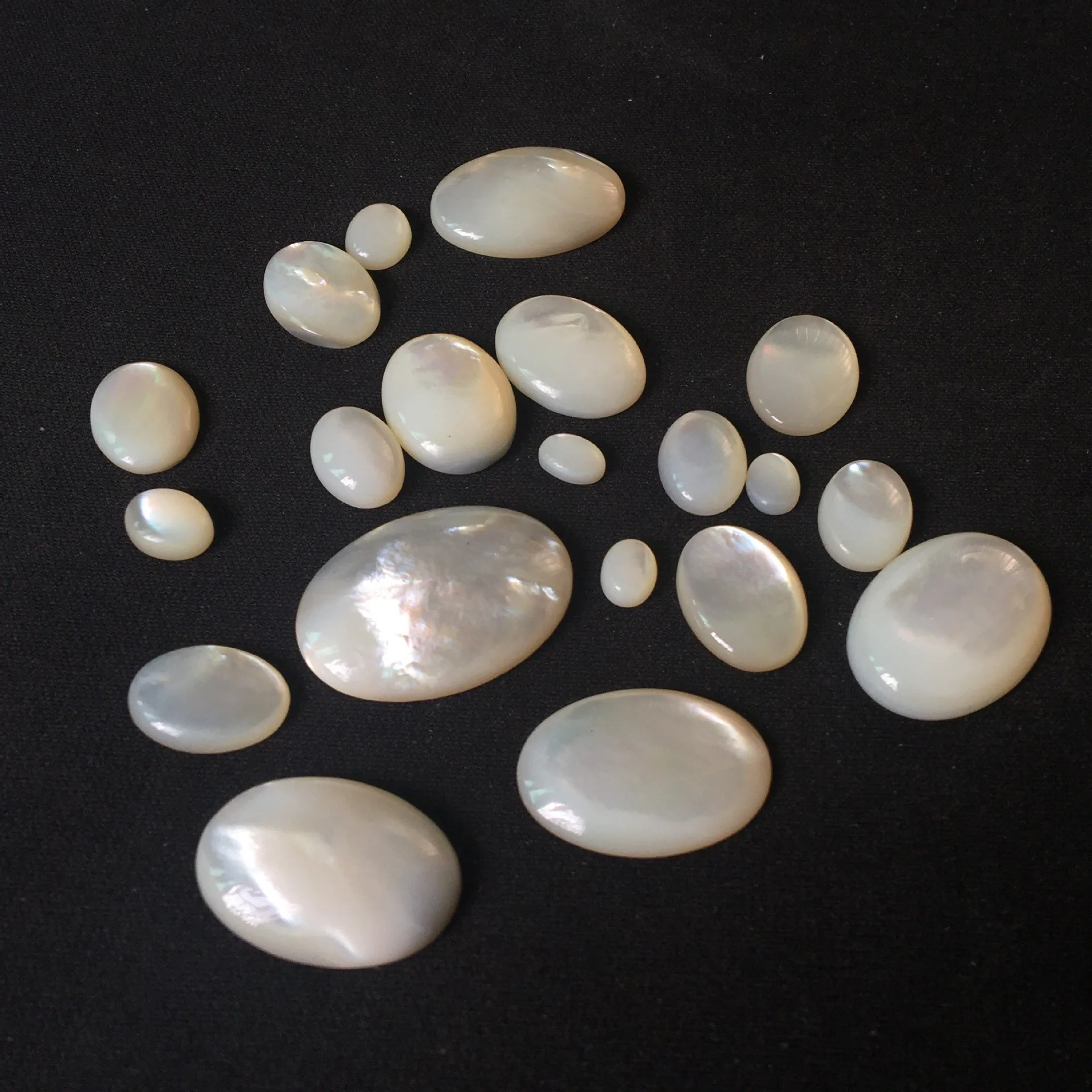 6x8 8x10 10x12mm Natural Mother Of Pearl Beads Cabochon, Oval Shape Gemstones Jewelry Making Fashion Jewelry Accessorie