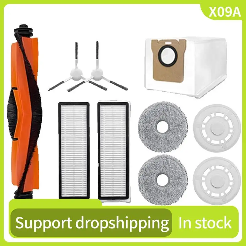 

X09A For Xiaomi X10+ X20 Plus Sweeping And Mopping Robot Filter Dust Bag Roller Brush Cloth Holder Consumables