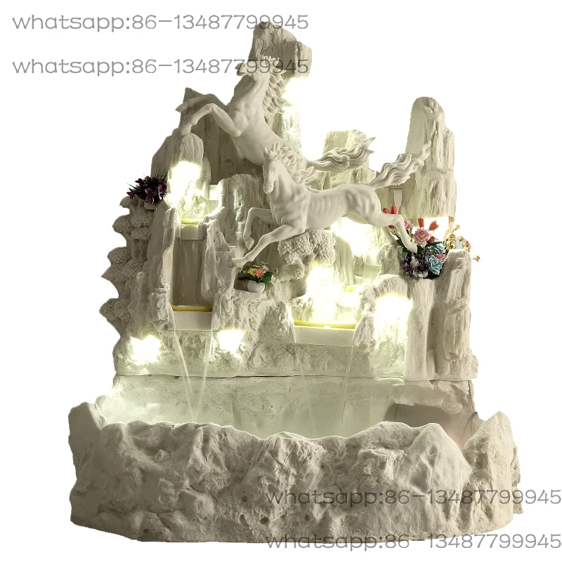 

Фонтан в европейском стиле с проточной водой, для открытых дворов отелей, фонтан-бассейн, декор для сада и ландшафта, пруд для лошадей и рыб