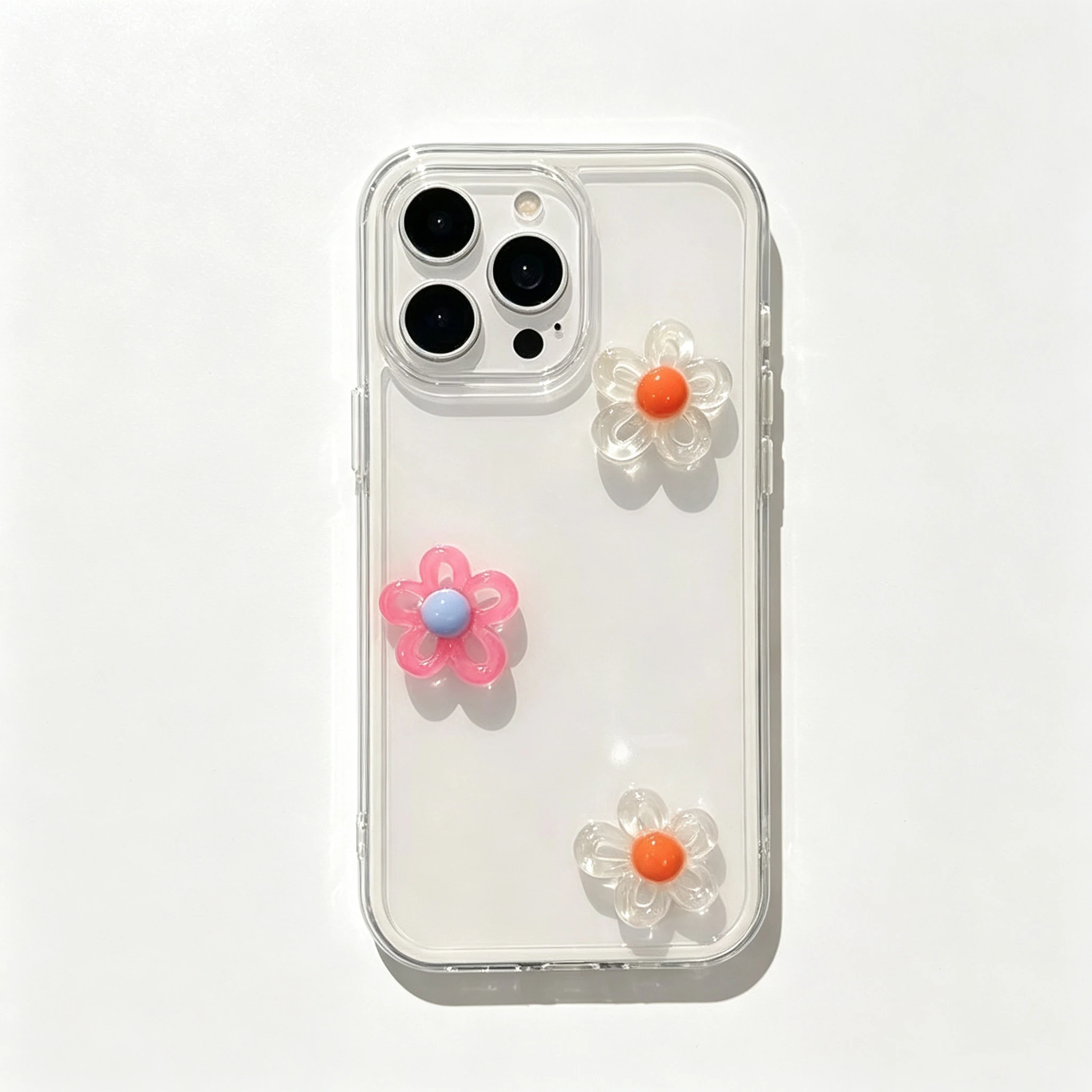 Weiße 2-in-1-Handyhülle mit 3D-DIY-Blumenmuster für Galaxy A57 A55 A37 5G S25 S24 S23 S22 Plus S26 S25 S24 S23 Ultra FE 5G INS Cover – Detail 5
