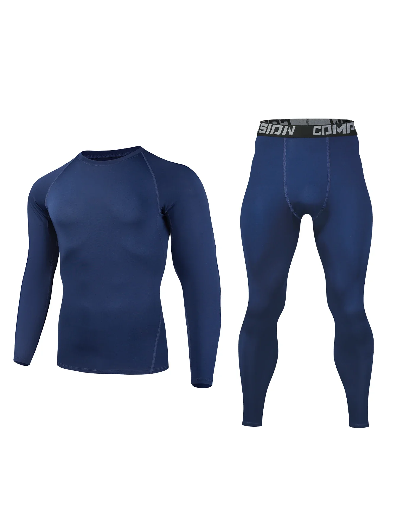 

Men's home casual, stretchable long sleeve shirt and tights, soft and comfortable, training Pilates gym clothing