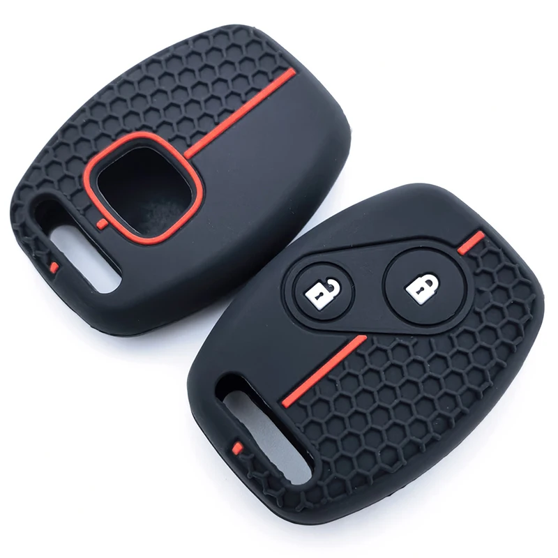 Silicone Car Remote Fob Key Cover Rubber Protector Case Holder for Honda Accord Element Pilot CR-V HR-V City Jazz Odyssey Civic
