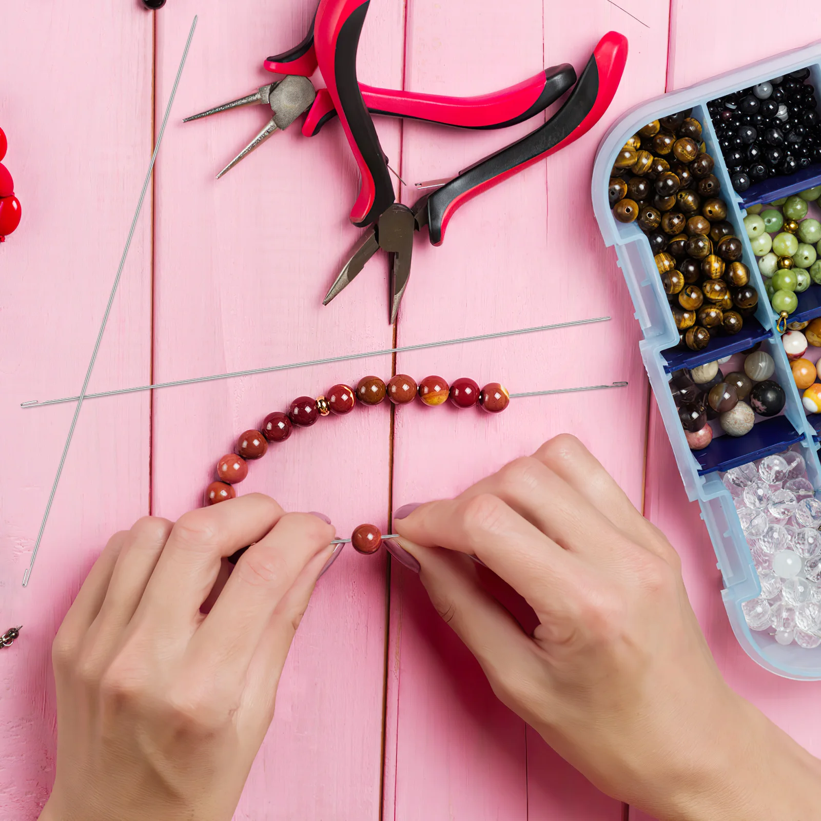 

10pcs Beading Threader DIY Beading Tool Opening Jewelry Making Tools for Stringing Beads Projects Craft Supplies