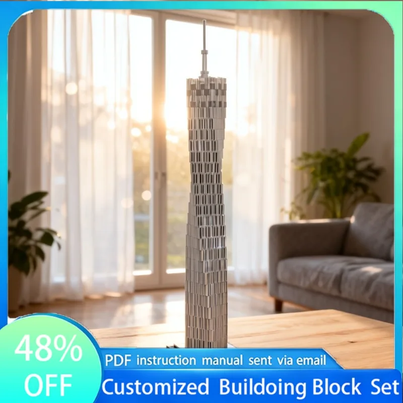 

1031 PCS Construction Skyscrapers that revolutionize design MOC Customize Modular Building Block Kids DIY Boys Festival Toy Gift