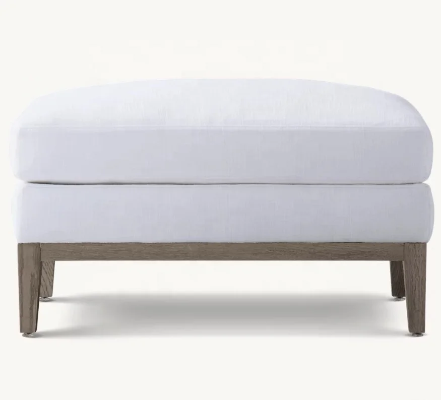 New Factory Direct Sales American Style Modern Living Room Furniture Designer Italia Ottoman Oak Base