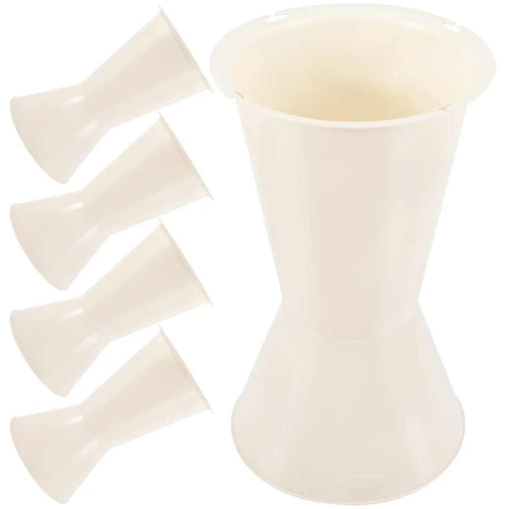 

5 Pcs Ceremony Bases for Flower Arrangements Bridesmaid White Bouquet Bucket Stand