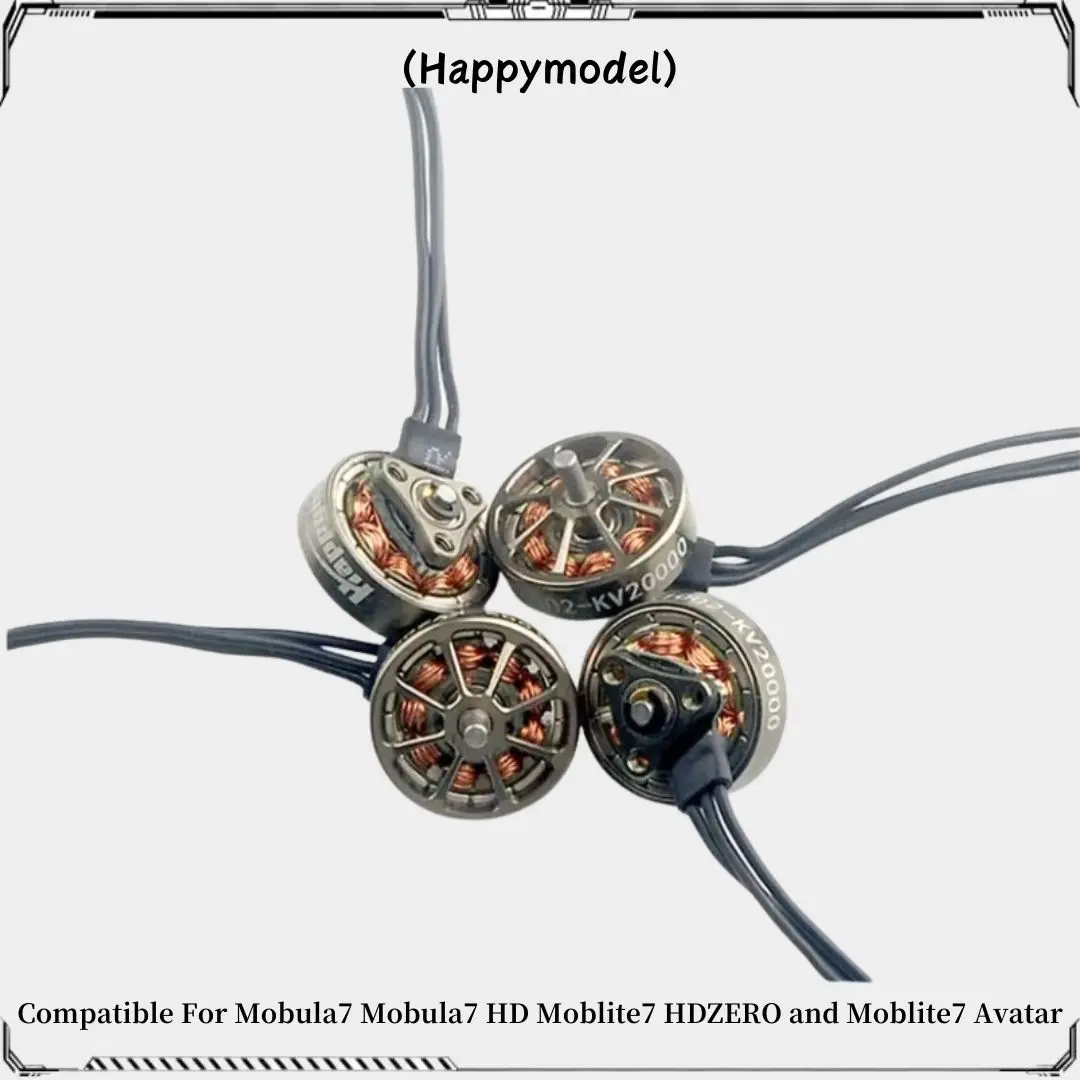 Happymodel EX1002 20000KV 1S Brushless Motor 1.5mm Shaft for Mobula7 /Moblite7 HDZERO 1S Whoop FPV Racing Drone