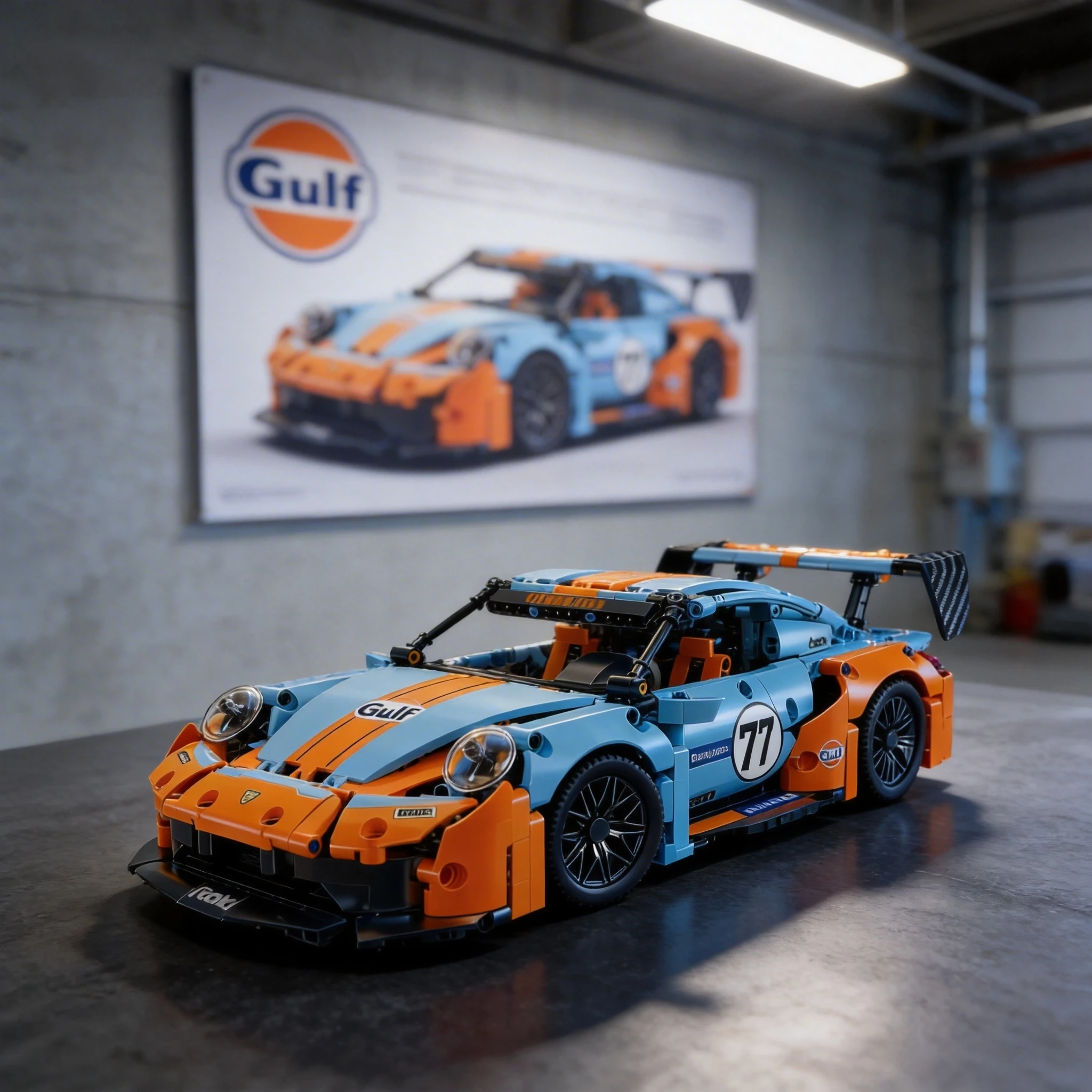 

1238-Piece Blue Sports Car Building Set, Challenging Racing Car Building Set for Adults, Suitable for Birthday Gifts