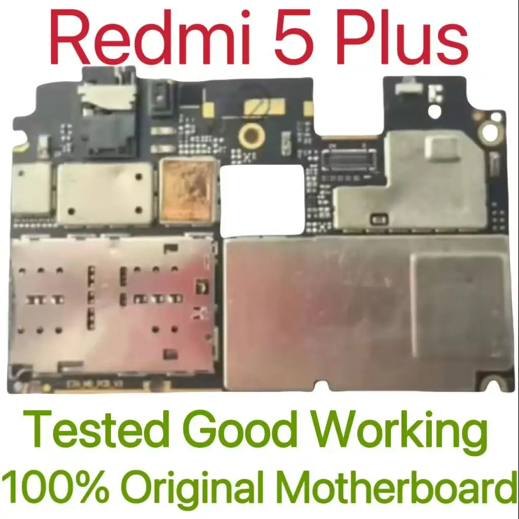 Global Version Original Unlocked Motherboard for Redmi 5 Plus Tested Circuit Plate Main Logic Board for Redmi 5 Plus