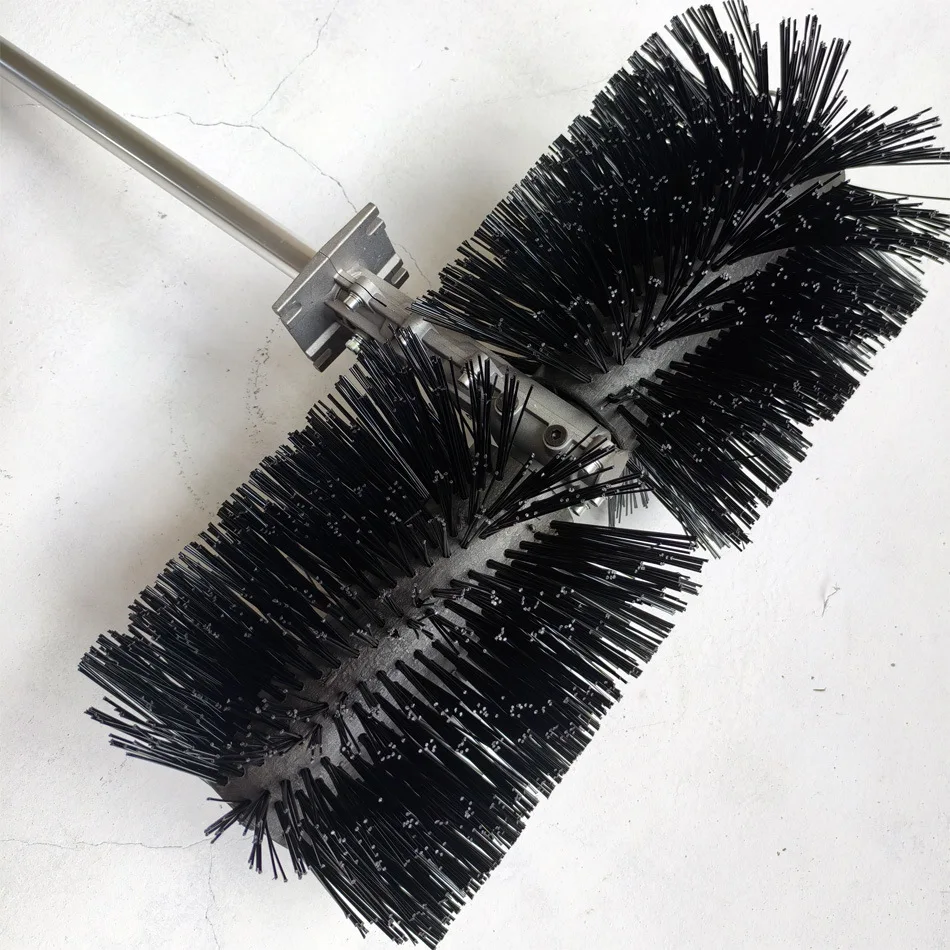 Modified Lawnmower Snow Sweeper Artificial Turf Sand Filling Brush Heads & Wheels  Nylon Cleaning Brush