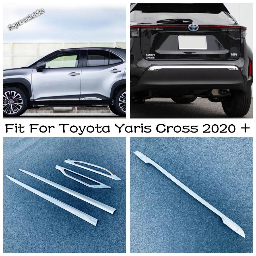 

Side Door Body Line Strip / Rear Trunk Bottom Strip Cover Trim For Toyota Yaris Cross 2020 - 2023 ABS Accessories Exterior Refit