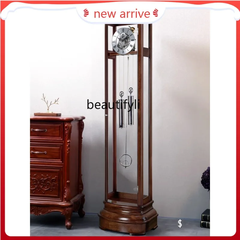

F132Living room European light luxury floor clock modern simple large seat clock mechanical movement floor clock HG131 ss 7486