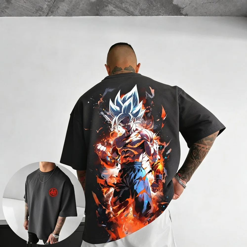 

Plus Size Dragon Ball Anime Printed Men and Women T-shirt Casual Parent Child Top Fashion Street Wear Y2K Harajuku Style Summer