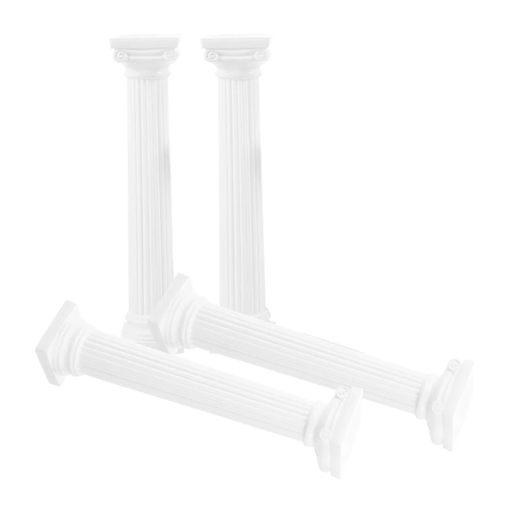 4Pcs Roman Pillar Decor Outdoor Indoor Home Entry Way Decoration Mini Columns for Photography Table Desk Decor