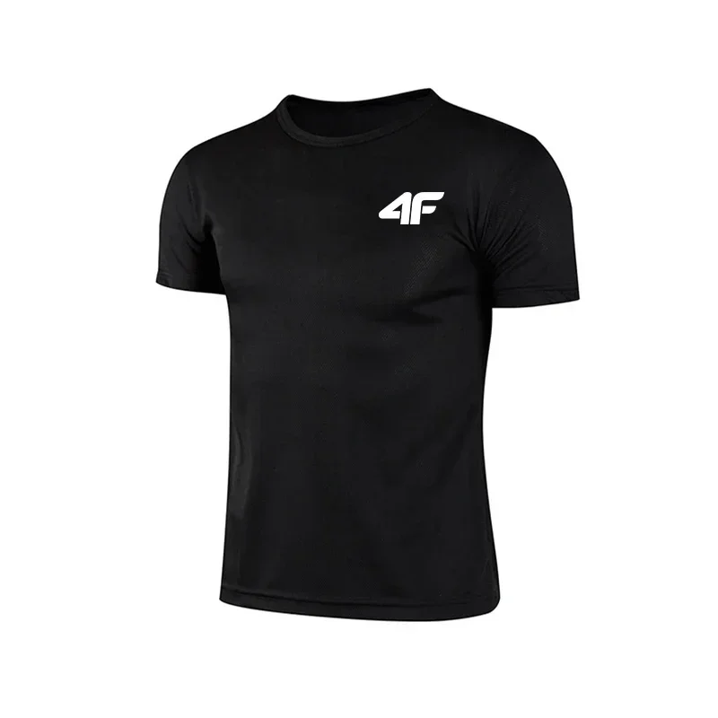 Men's fitness T-shirt, short-sleeved style, round-neck design, breathable and quick-drying, loose fit, suitable for summer sport